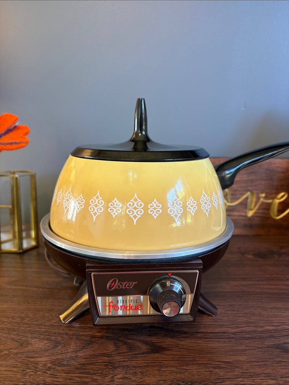 Retro Oster Yellow Electric Fondue Pot